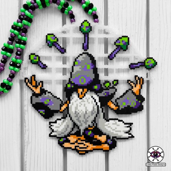 Mega Alakazam Perler Necklace - Picture 1 of 6